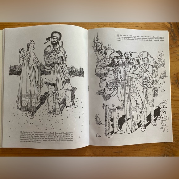 Vintage Dover Historic Coloring Book Set - Picture 4 of 10